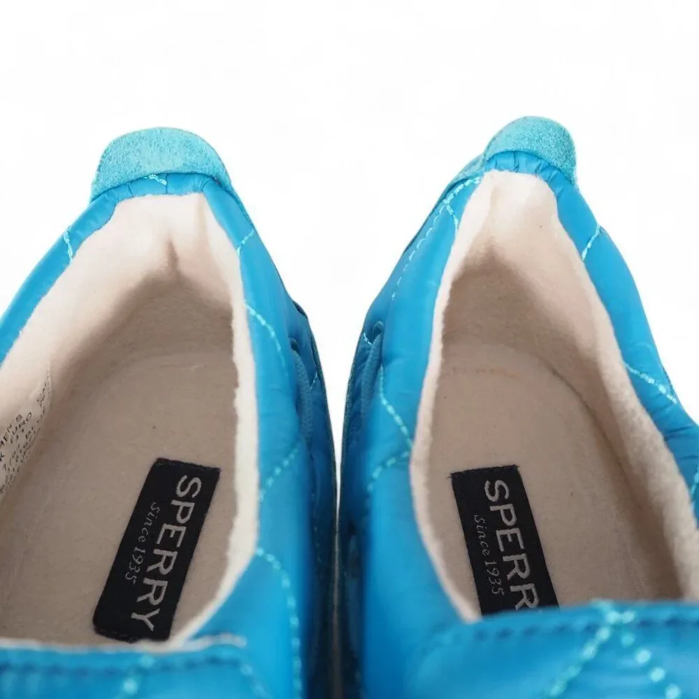 Sperry‎ Moc-Sider Quilted Nylon Casual Shoes Blue STS23794 Men's 8M